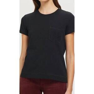 NEW GOLDIE running stitch pocket tee in black